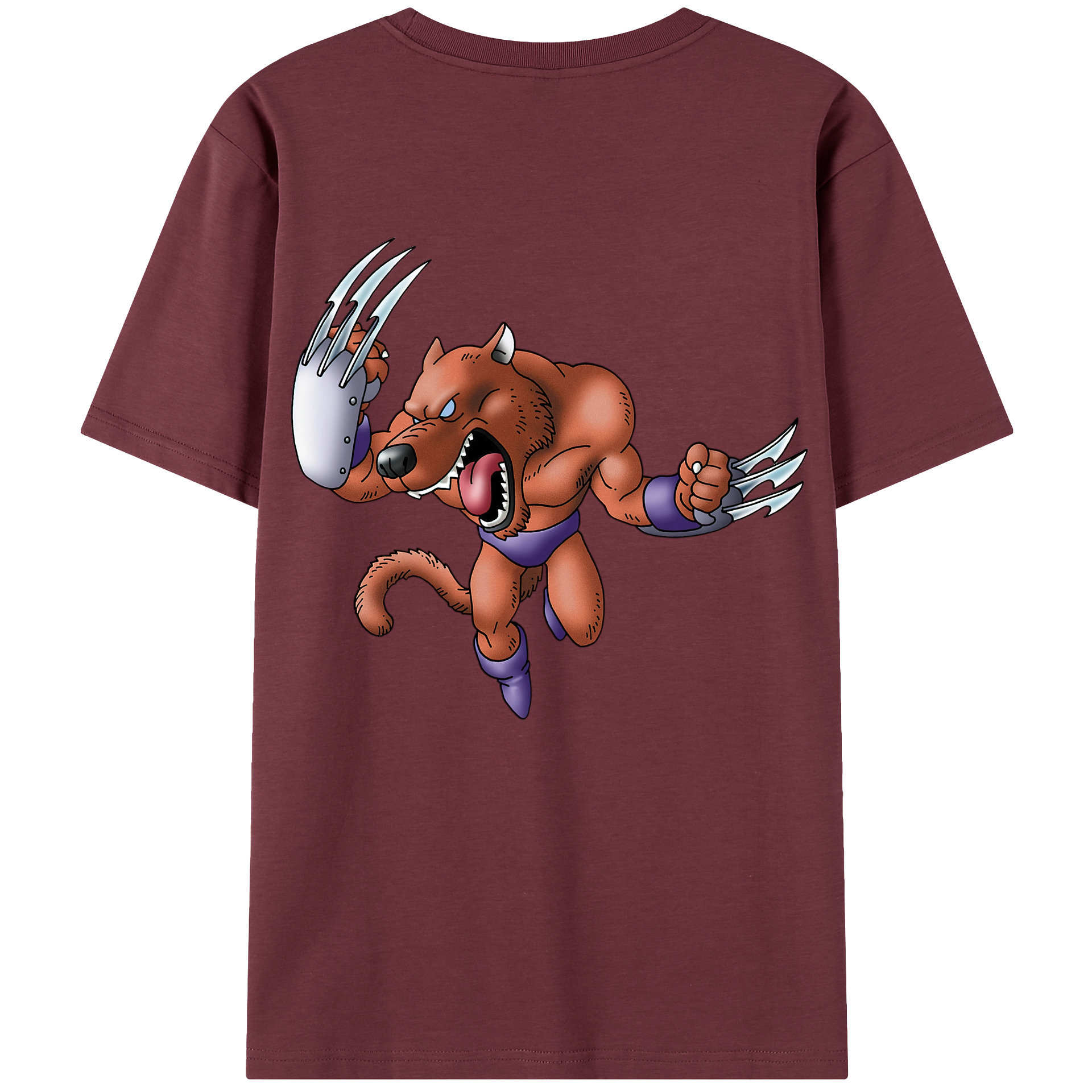 （画像用） ドラゴンクエスト Doragon Kuesuto Dragon Quest 綿100％半袖Tシャツ（背面プリント）